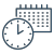 icono-de-trazo-de-calendario-de-reloj-analogico-byvexels